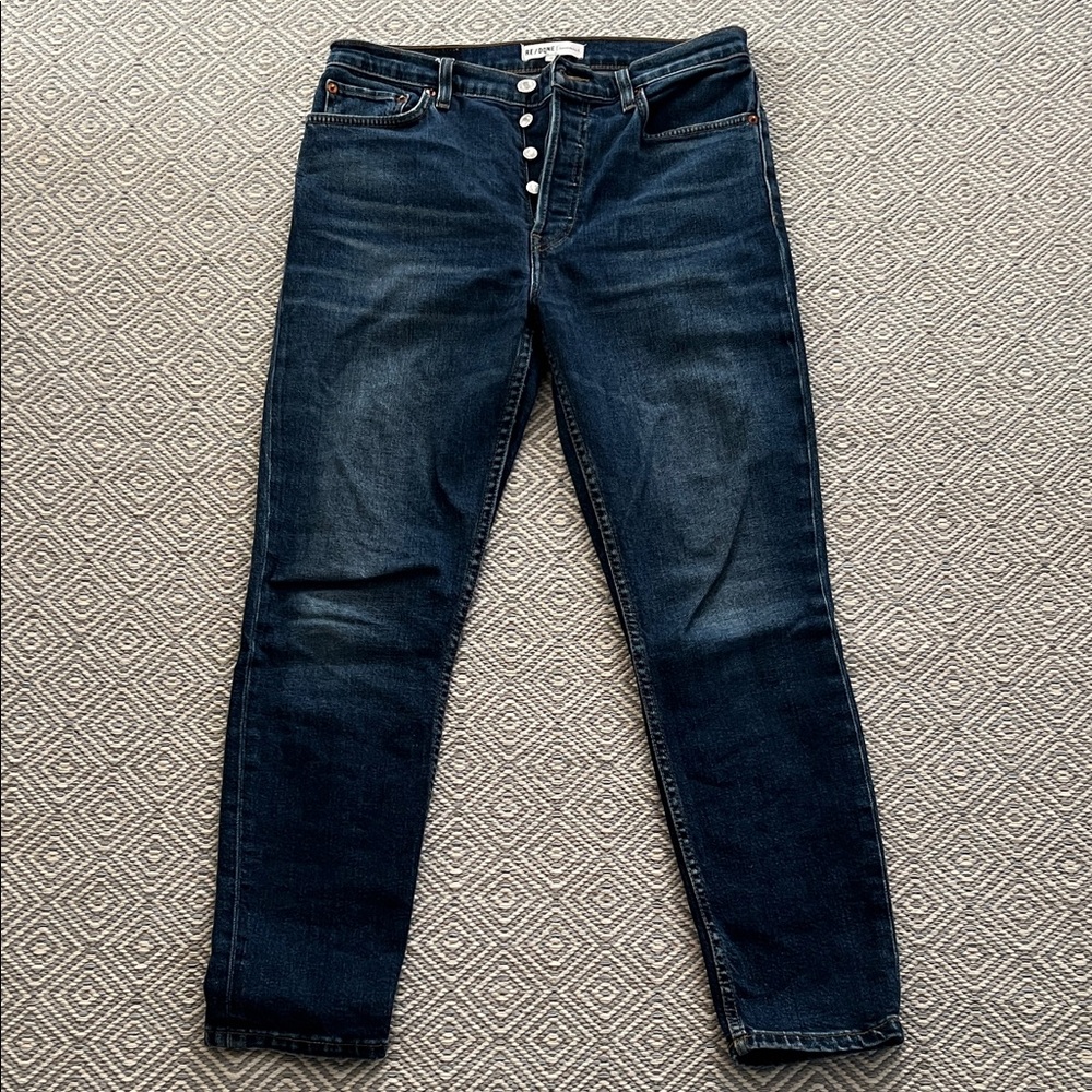 Re/Done High Rise Straight Leg Jeans Size 28